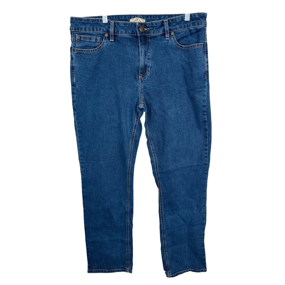 Blue Mountain Women's Blue Jeans‎ Straight Leg 5 Pocket Some Stretch Size 16